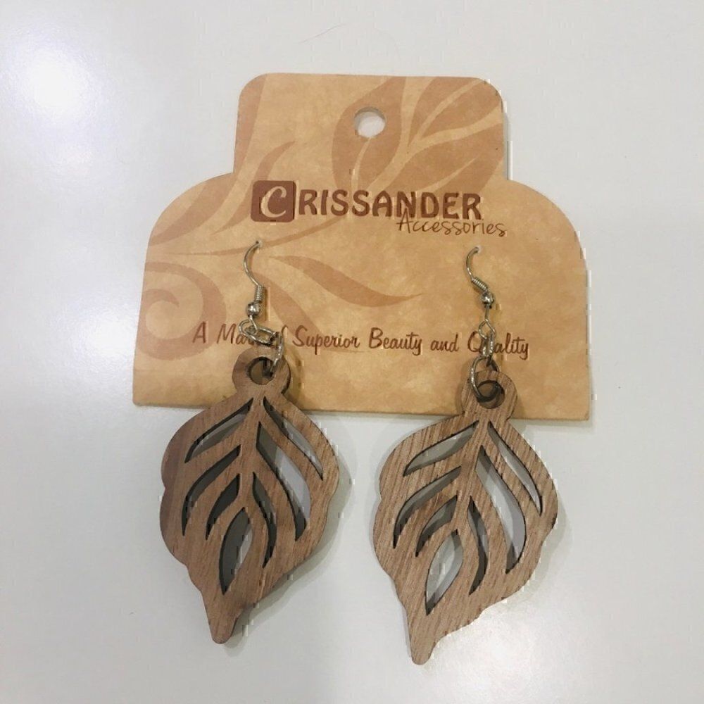 Nwt Leaf Shaped Dangling Earrings - image 4